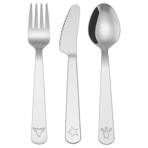 FABLER - 3-piece cutlery set, stainless steel - best price from Maltashopper.com 60137571