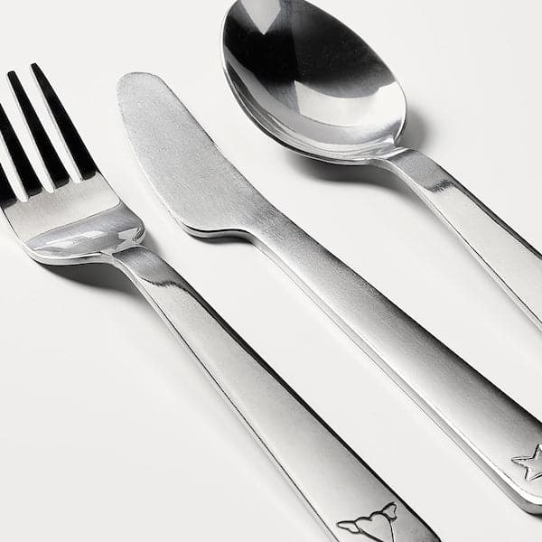 FABLER - 3-piece cutlery set, stainless steel - best price from Maltashopper.com 60137571