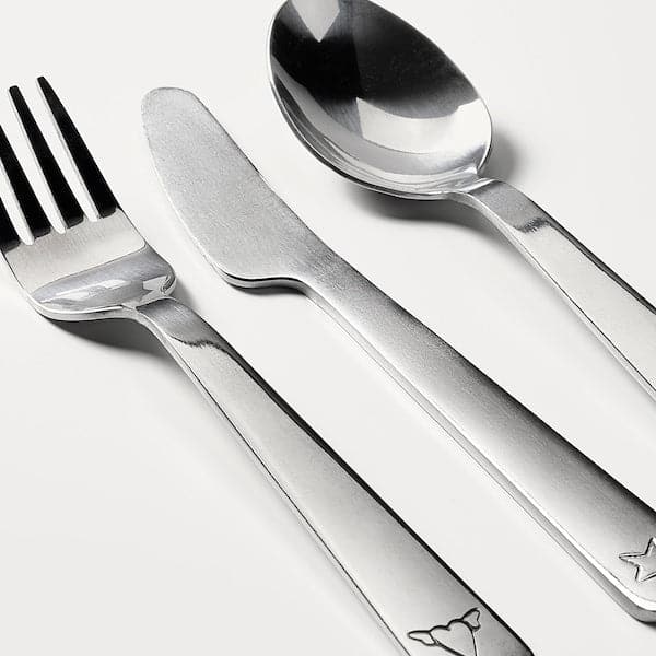 Ikea FABLER - 3-piece cutlery set, stainless steel