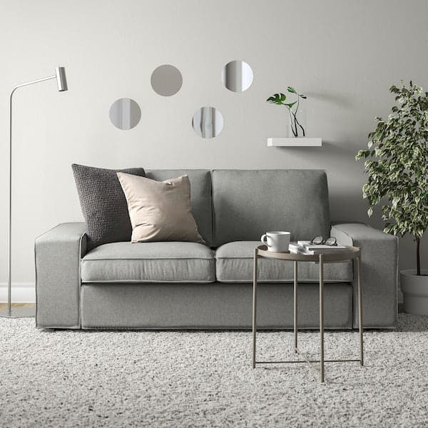 FÄRGEK - Decorative mirror, grey, 20 cm - best price from Maltashopper.com 00517121