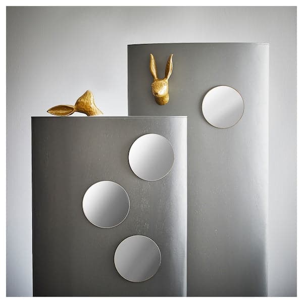 FÄRGEK - Decorative mirror, grey, 20 cm - best price from Maltashopper.com 00517121