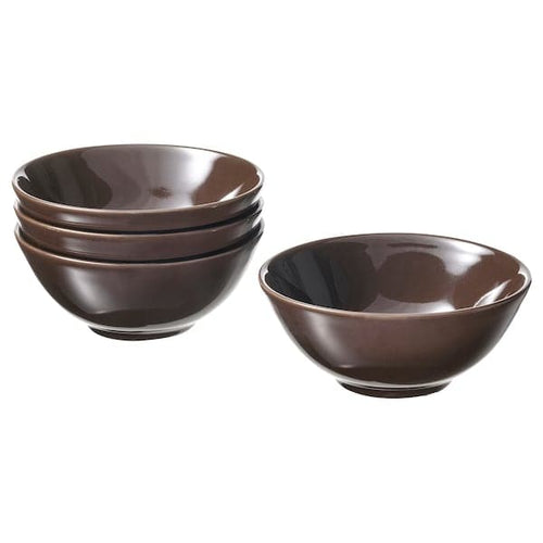 FÄRGKLAR - Bowl, glossy brown, 12 cm