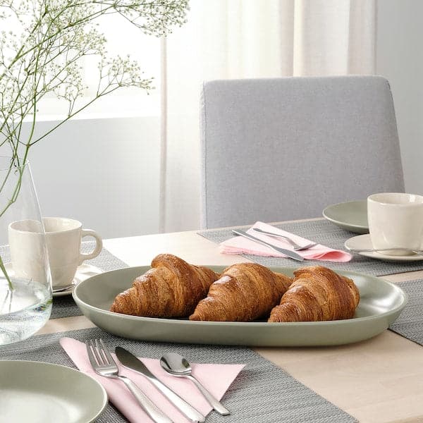 FÄRGKLAR Serving plate - matt green 36x22 cm - best price from Maltashopper.com 50479428