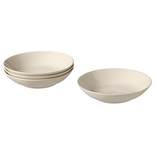 FÄRGKLAR - Deep plate, glossy beige, 23 cm