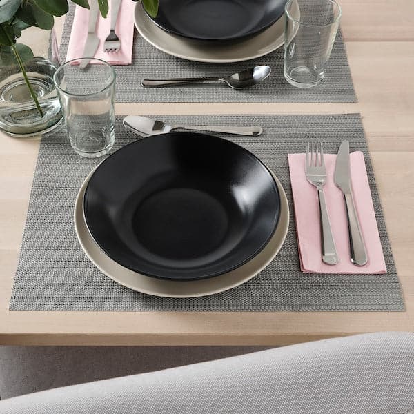 Ikea FÄRGKLAR - Deep plate, matt dark grey, 23 cm