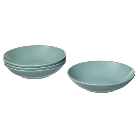 Ikea FÄRGKLAR - Deep plate, matt light turquoise, 23 cm