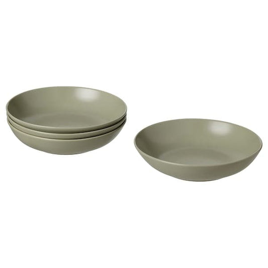 Ikea FÄRGKLAR - Deep plate, matt green, 23 cm