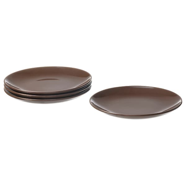 FÄRGKLAR - Side plate, glossy brown, 20 cm - best price from Maltashopper.com 30485454