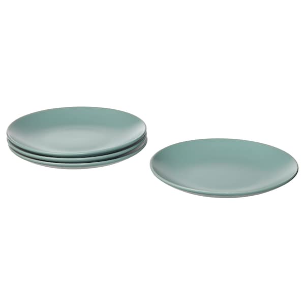 FÄRGKLAR - Side plate, matt light turquoise, 20 cm - best price from Maltashopper.com 90477168