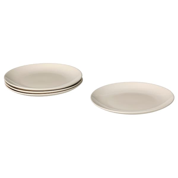 FÄRGKLAR - Plate, glossy beige, 26 cm