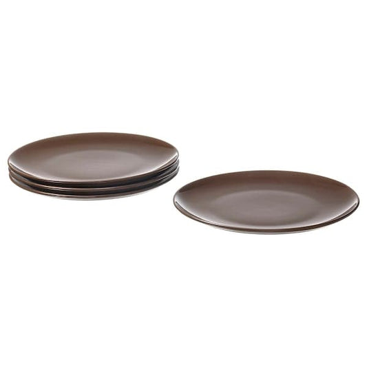 Ikea FÄRGKLAR - Plate, glossy brown, 26 cm