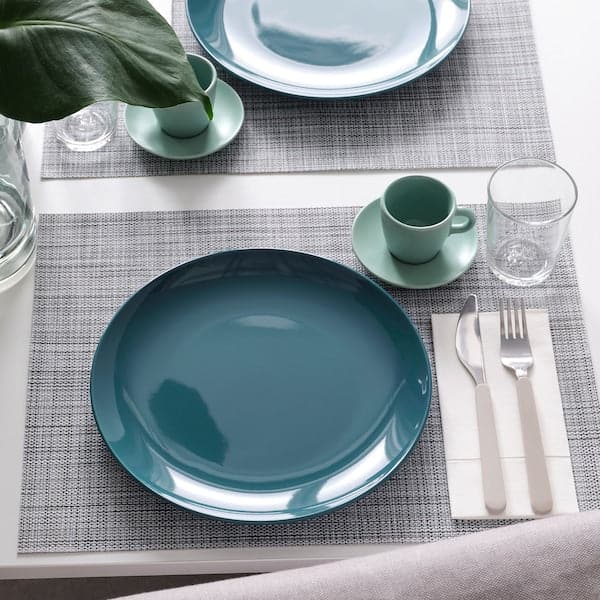 FÄRGKLAR - Plate, glossy dark turquoise, 26 cm - best price from Maltashopper.com 20477162