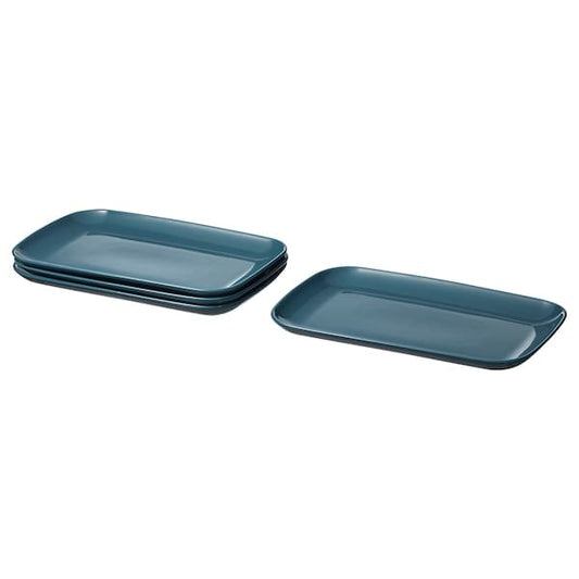 Ikea FÄRGKLAR Flat - glossy dark turquoise 30x18 cm , 30x18 cm price include 4 pieces