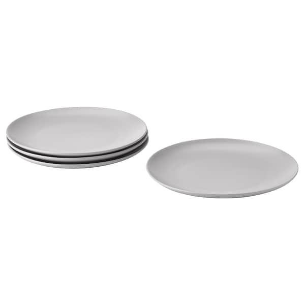 Ikea FÄRGKLAR - Plate, matt light grey, 26 cm