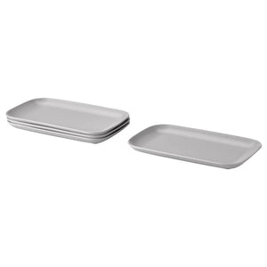 Ikea FÄRGKLAR - Plate, matt light grey, 30x18 cm