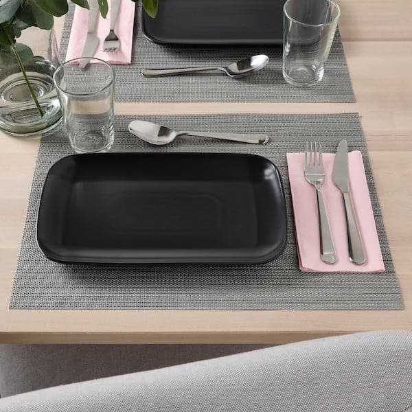 Ikea FÄRGKLAR - Plate, matt dark grey, 30x18 cm