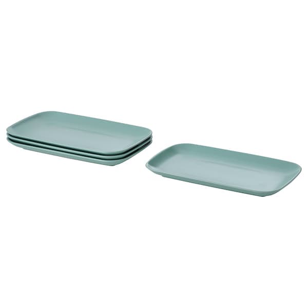 Ikea FÄRGKLAR - Plate, matt light turquoise, 30x18 cm