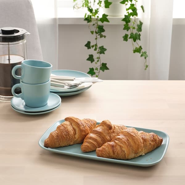 Ikea FÄRGKLAR - Plate, matt light turquoise, 30x18 cm