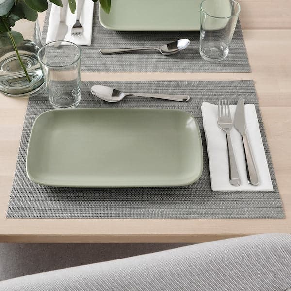 Ikea FÄRGKLAR - Plate, matt green, 30x18 cm