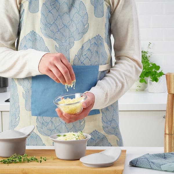 FÄRGKLAR - Oven/serving dish with lid, matt light grey, 0.2 l - best price from Maltashopper.com 30541775