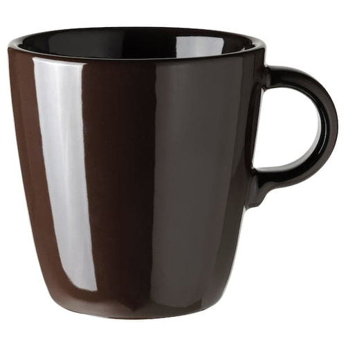 FÄRGKLAR - Mug, glossy brown, 37 cl