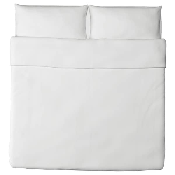 FÄRGMÅRA Duvet cover and 2 pillowcases - white 240x220/50x80 cm