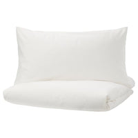 FÄRGMÅRA Duvet cover and 2 pillowcases - white 240x220/50x80 cm , 240x220/50x80 cm - best price from Maltashopper.com 50389456