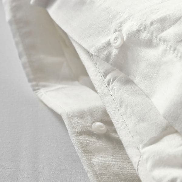 FÄRGMÅRA Duvet cover and 2 pillowcases - white 240x220/50x80 cm