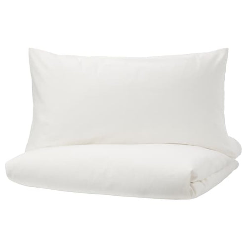 FÄRGMÅRA Duvet cover and pillowcase - white 150x200/50x80 cm , 150x200/50x80 cm