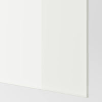 FÄRVIK - 4 panels for sliding door frame, white glass, 75x236 cm - best price from Maltashopper.com 20250333