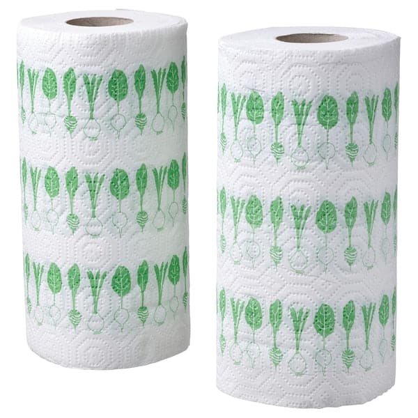FAMILJ - Kitchen roll, patterned bright green/white - best price from Maltashopper.com 40530743