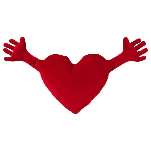 Ikea FAMNIG HJÄRTA Pillow - red 40x101 cm , 40x101 cm