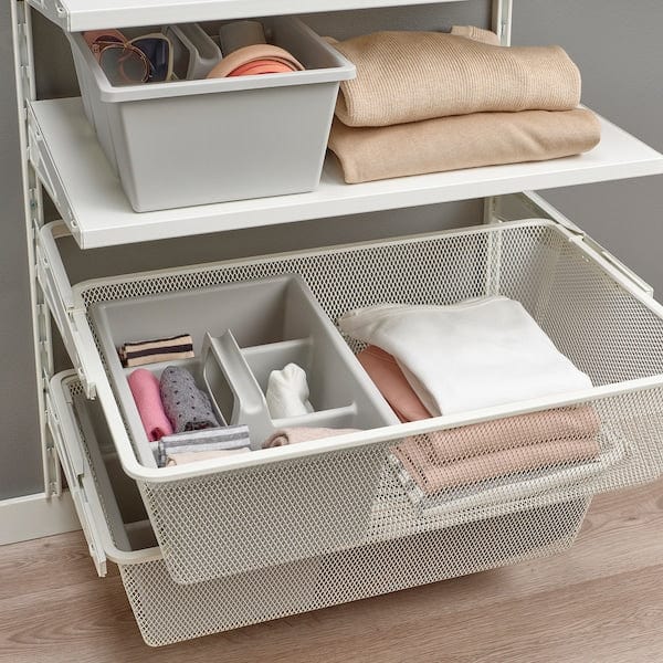 Ikea FÅNGGRÖDA - Insert with compartments, light grey, 35x24x14 cm