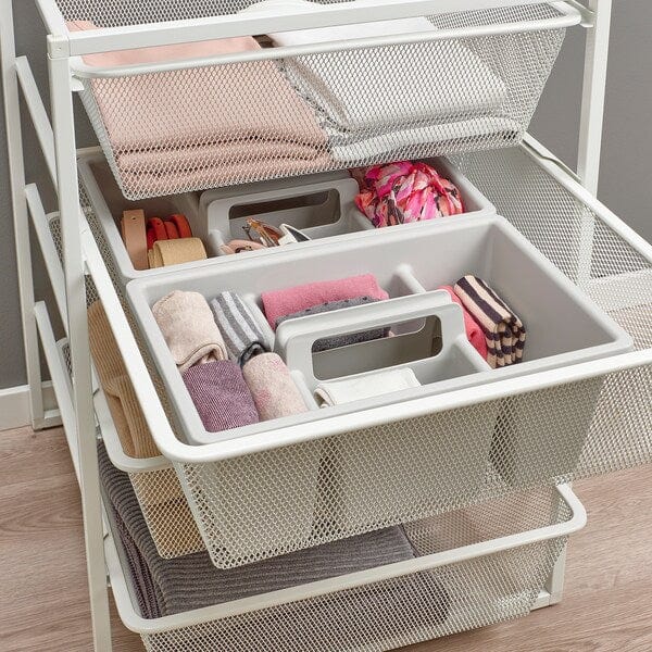 Ikea FÅNGGRÖDA - Insert with compartments, light grey, 35x24x14 cm