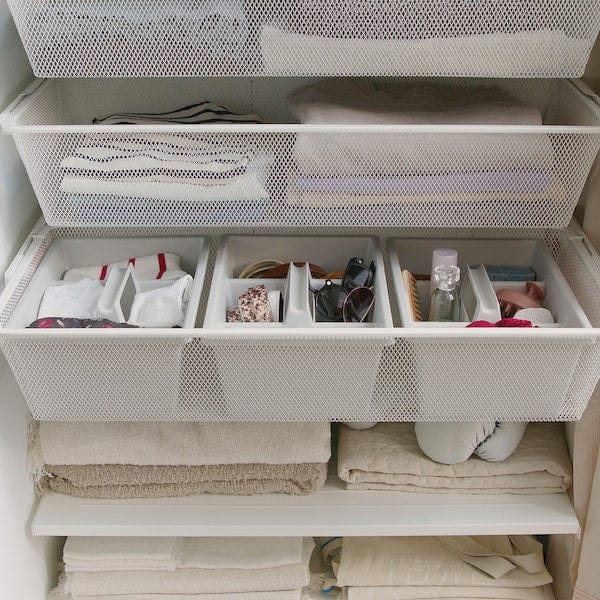 Ikea FÅNGGRÖDA - Insert with compartments, light grey, 35x24x14 cm