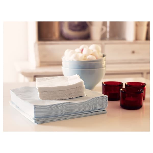 Ikea FANTASTISK - Paper napkin, white, 24x24 cm