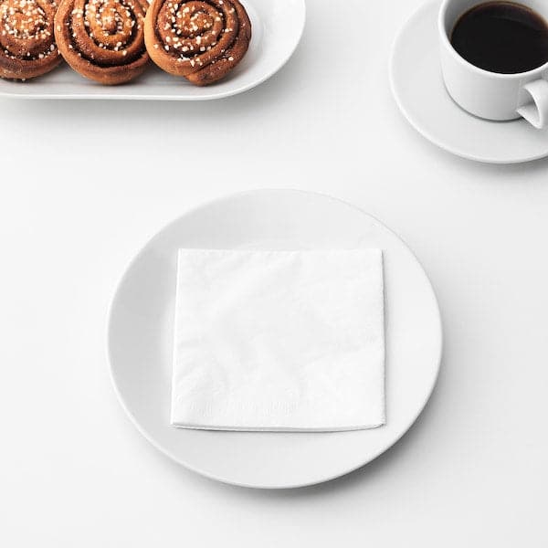 Ikea FANTASTISK - Paper napkin, white, 24x24 cm