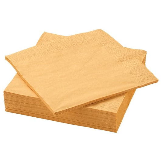 Ikea FANTASTISK - Paper napkin, yellow, 40x40 cm