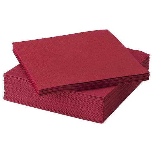 Ikea FANTASTISK - Paper napkin, dark red, 40x40 cm