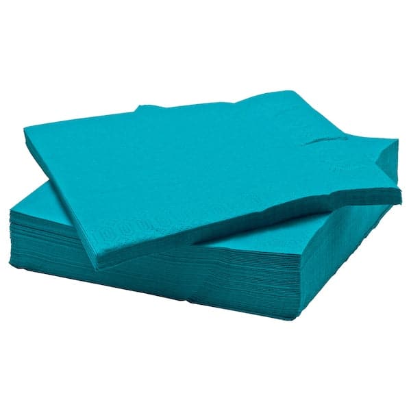 FANTASTISK - Paper napkin, turquoise, 40x40 cm - best price from Maltashopper.com 20236262