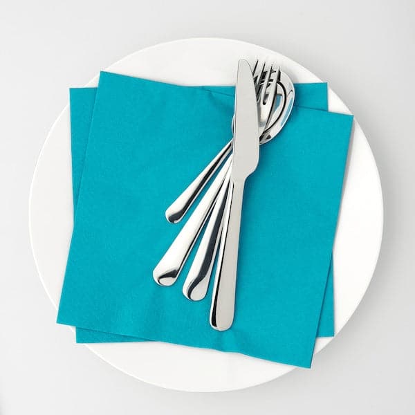 FANTASTISK - Paper napkin, turquoise, 40x40 cm - best price from Maltashopper.com 20236262