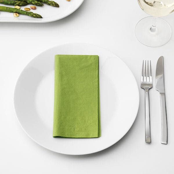 FANTASTISK - Paper napkin, medium green, 40x40 cm - best price from Maltashopper.com 00149831