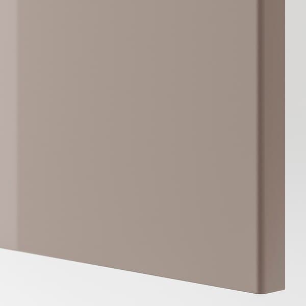 FARDAL - Door with hinges, high-gloss/dark beige, 50x229 cm - best price from Maltashopper.com 79177736
