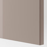 FARDAL door with hinges, high-gloss/dark beige, 50x229 cm