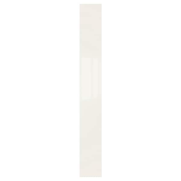 FARDAL - Door with hinges, high-gloss white, 25x195 cm