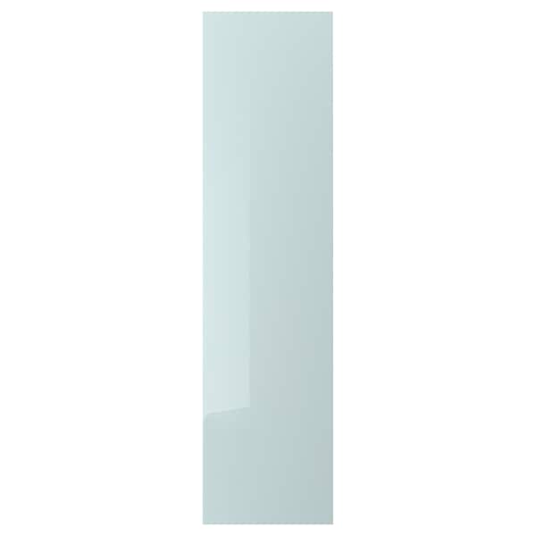 FARDAL - Door with hinges, high-gloss light grey-blue, 50x195 cm - best price from Maltashopper.com 79332172