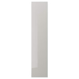 FARDAL door with hinges, high-gloss/light grey, 50x229 cm