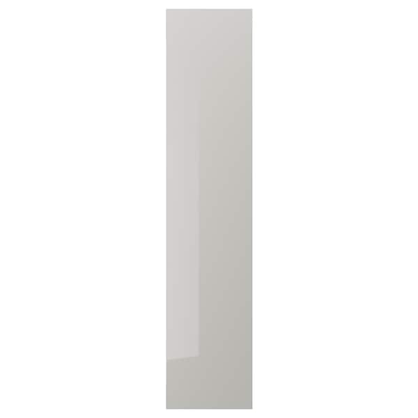 FARDAL - Door with hinges, high-gloss/light grey, 50x229 cm - best price from Maltashopper.com 79177703