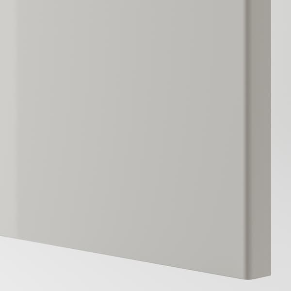 FARDAL - Door with hinges, high-gloss/light grey, 50x229 cm - best price from Maltashopper.com 79177703