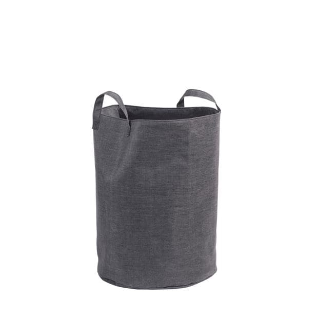 RANGO Dark gray laundry basket H 55 cm - Ø 40 cm - best price from Maltashopper.com CS644763